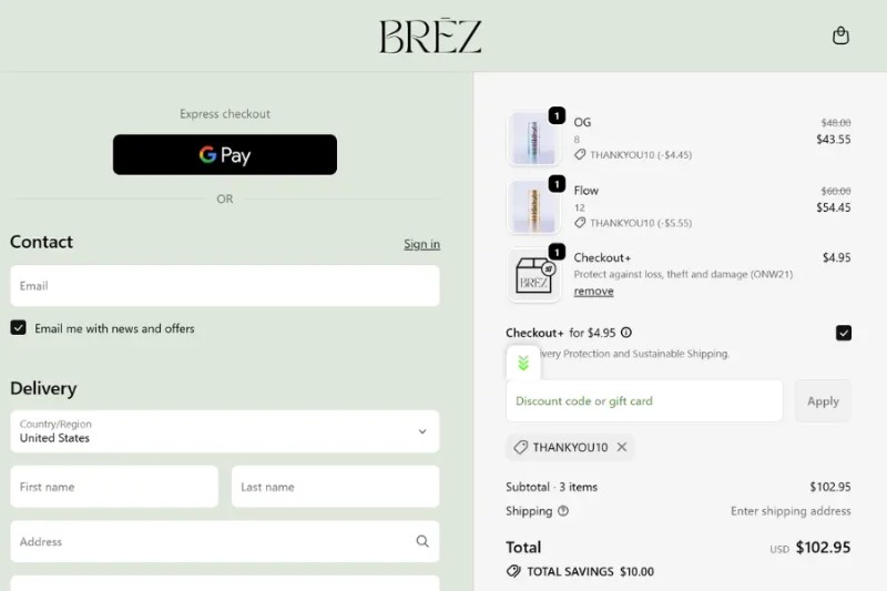 Coupon test screenshot