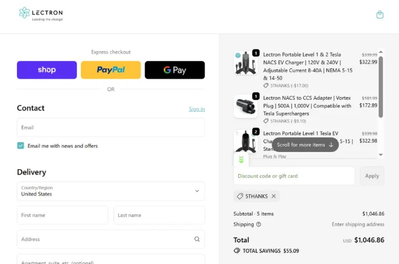 Coupon test screenshot
