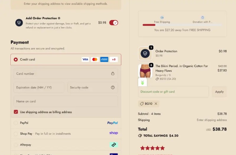 Coupon test screenshot