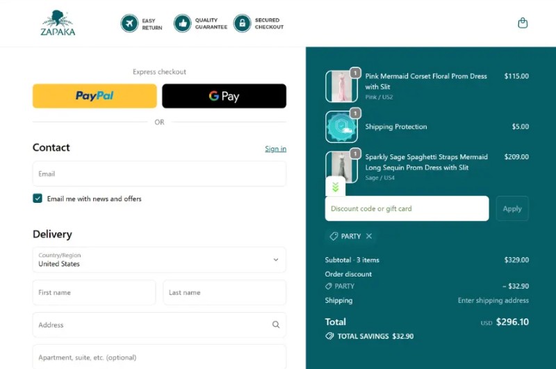 Coupon test screenshot